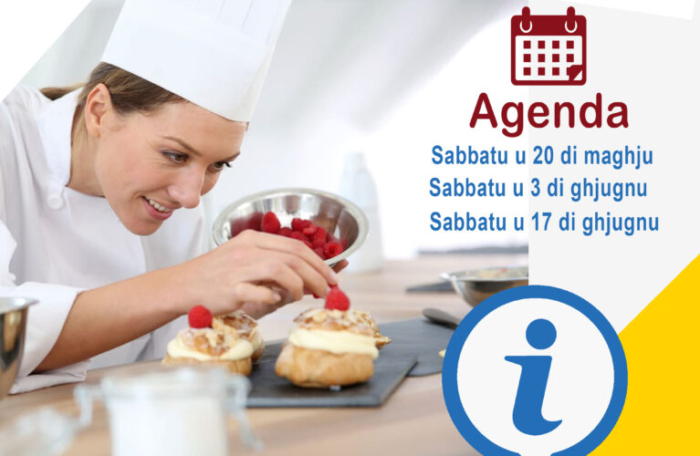 Agenda des ateliers pâtisserie