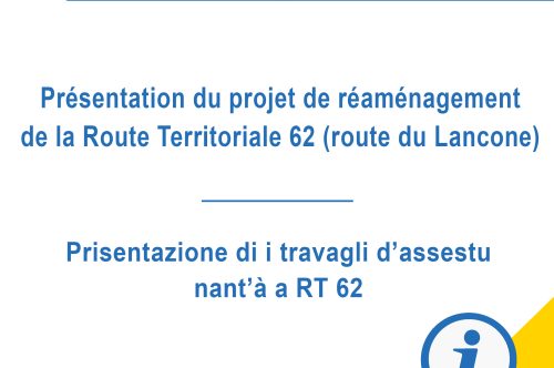 Réunion publique / Présentation du projet de réaménagement de la Route Territoriale 62