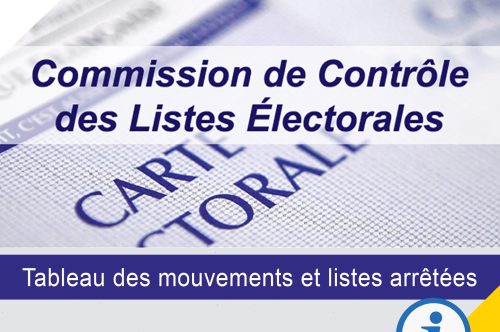 Elections – Commission de contrôle du 16 mai 2024 – Tableau des mouvements et listes arrêtées
